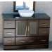 48" Bathroom Vanity Cabinet Black Granite Top Ceramic Vessel Sink + Faucet M15 (combo) - B00A4PL5FA